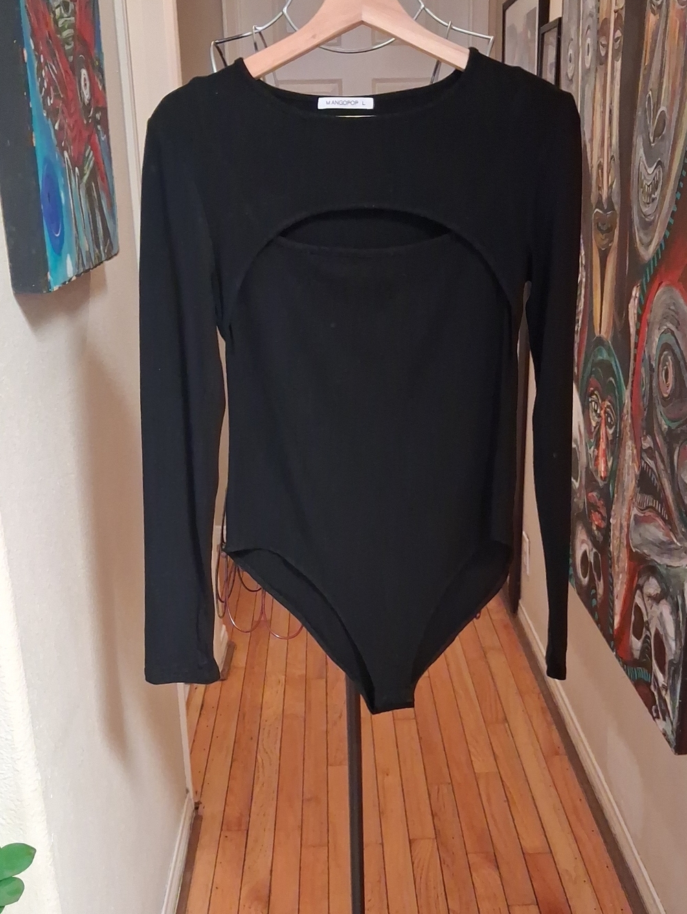 Black Long-Sleeve Bodysuit